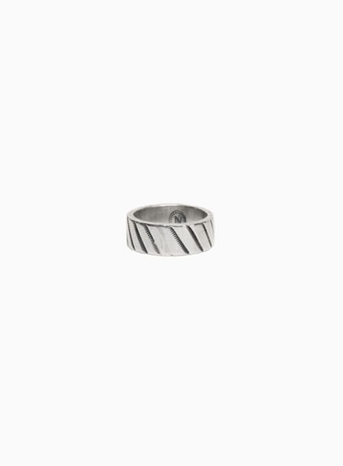 900 SILVER STAMP RING (W-051)