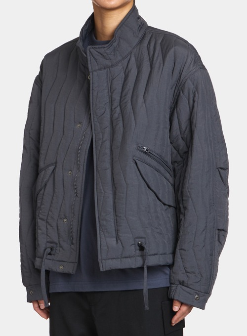 QUILTED BLOUSON (CHARCOAL)