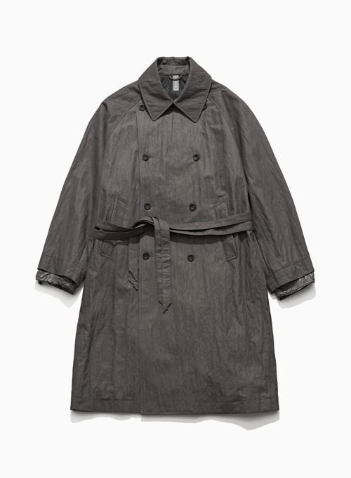 OVERSIZED TRENCH COAT (CHARCOAL)