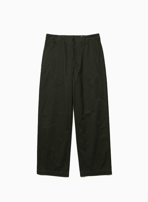 SOFT WASHED WIDE CHINO PANTS (GREEN)