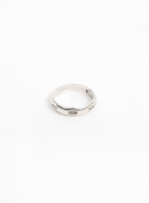 900 SILVER STAMP RING (W-024)