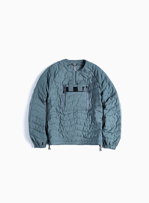 QUILTED PULLOVER JUMPER (AQUA SMOKE)