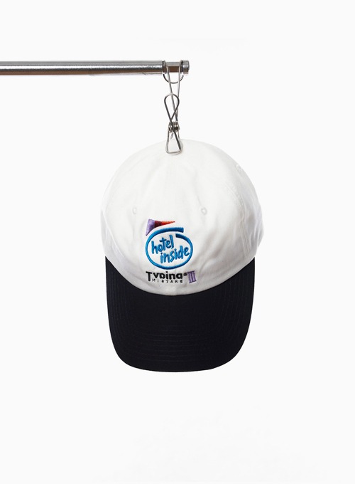 INTEL INSIDE PARODY LOGO BALL CAP (WHITE-BLACK)