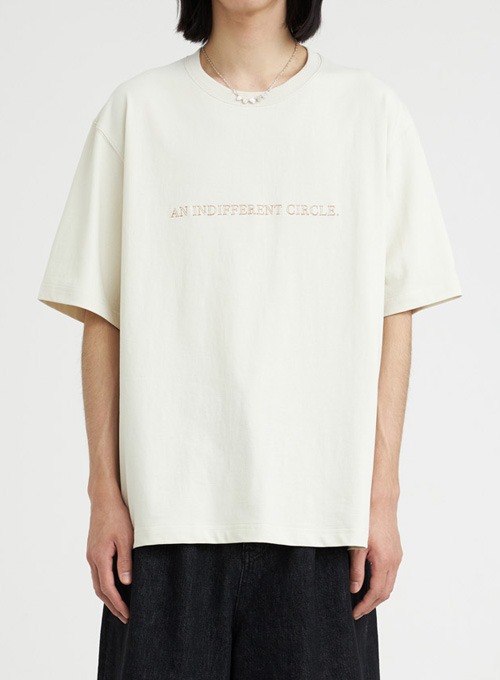 H/S EMBROIDERY T-SHIRT (IVORY)