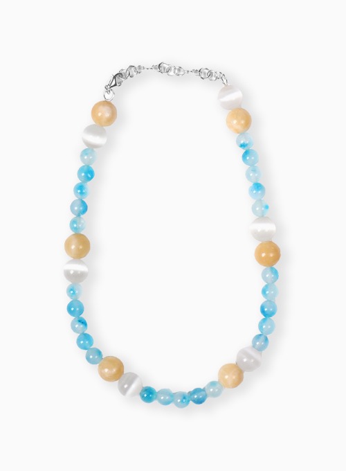 3-LAYERED BEADS NECKLACE (CL/YE/BL)