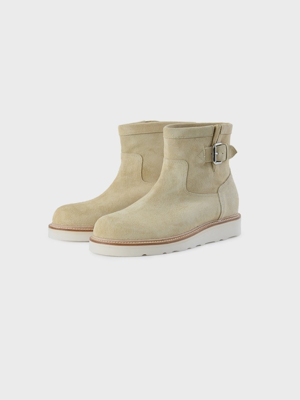 SUEDE BUCKLE BOOTS (SAND)