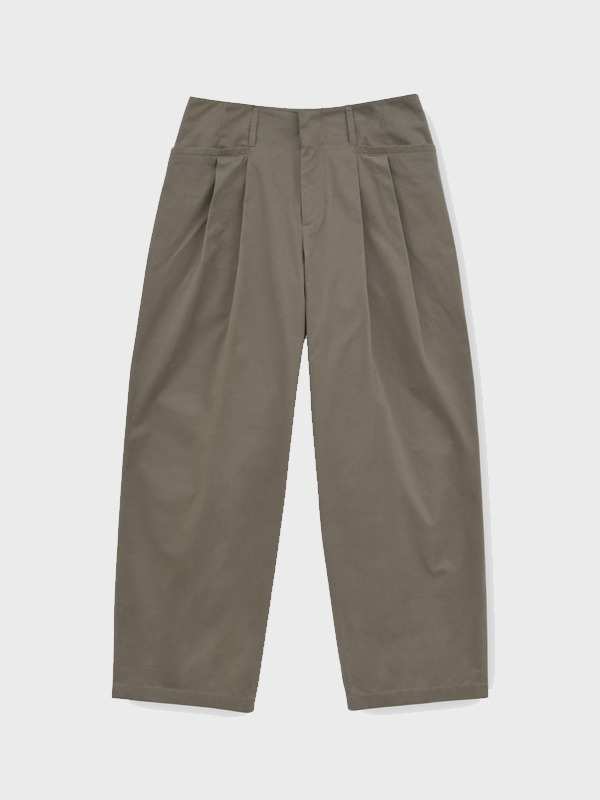 STRUCTURED WIDE PANTS (BROWN)